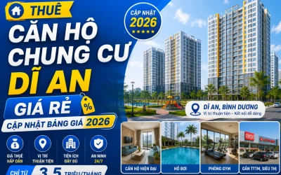 Thuê căn hộ chung cư Dĩ An giá rẻ: Cập nhật bảng giá 2026